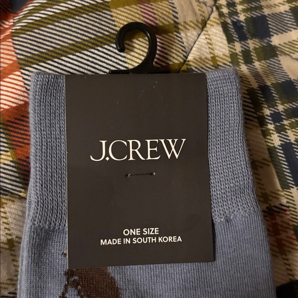 2 for $15 - J. Crew Blue Skiing Dog Socks - Picture 2 of 4
